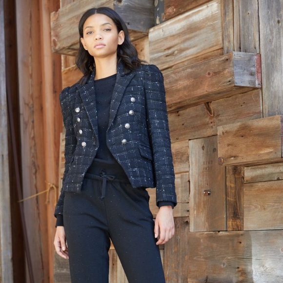 Generation Love Jackets & Blazers - NWT Generation Love Knight Black White Tweed Blazer jackets